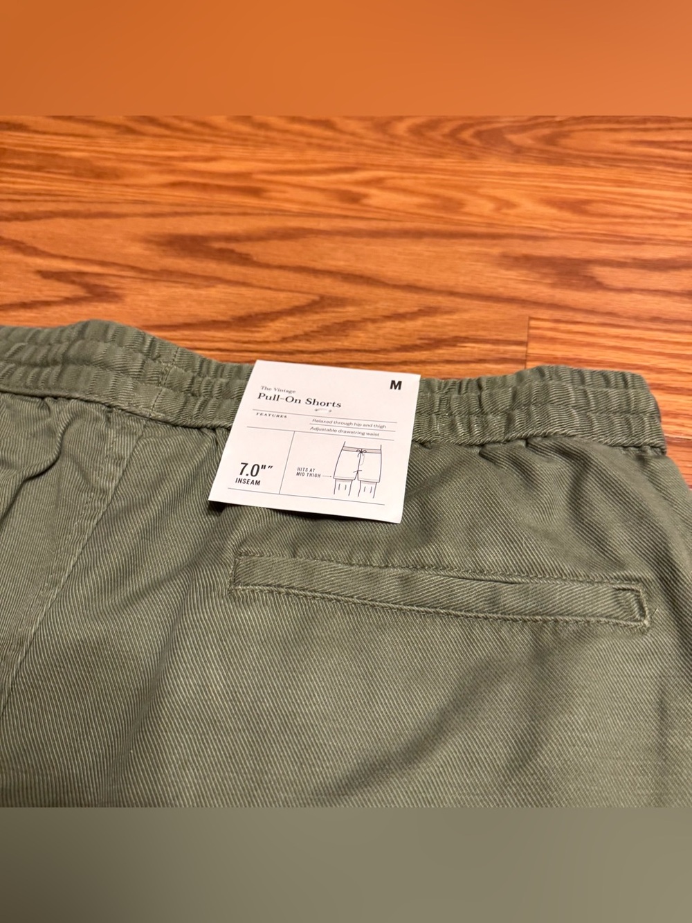 Goodfellow Co Mens Green 7” Pull On Shorts Medium Coastal Casual Comfort Summer - Picture 7 of 7